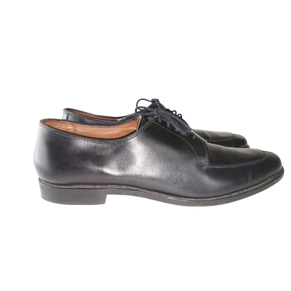 Allen Edmonds Mens Shoes Black Port Washington Delray Bench Welt Split Toe 12